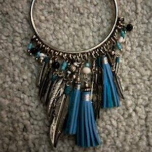 Gas Bijoux Silver Feather & Bead Earrings